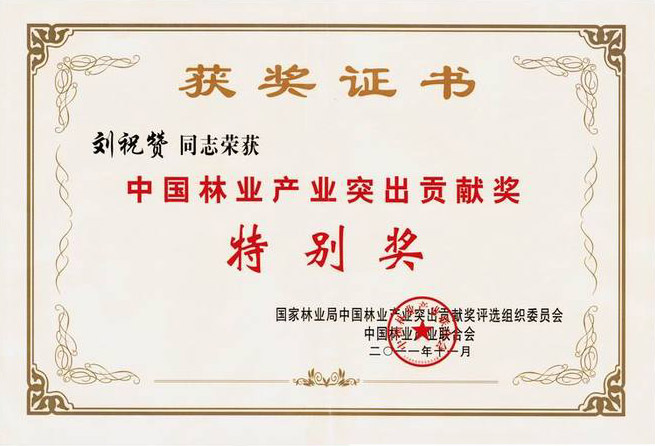 獲獎(jiǎng)證書(shū)特別獎(jiǎng)